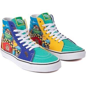 Vans x Sesame Street SK8-Hi Skate Shoes Multicolor Elmo Oscar Cookie Monster NEW